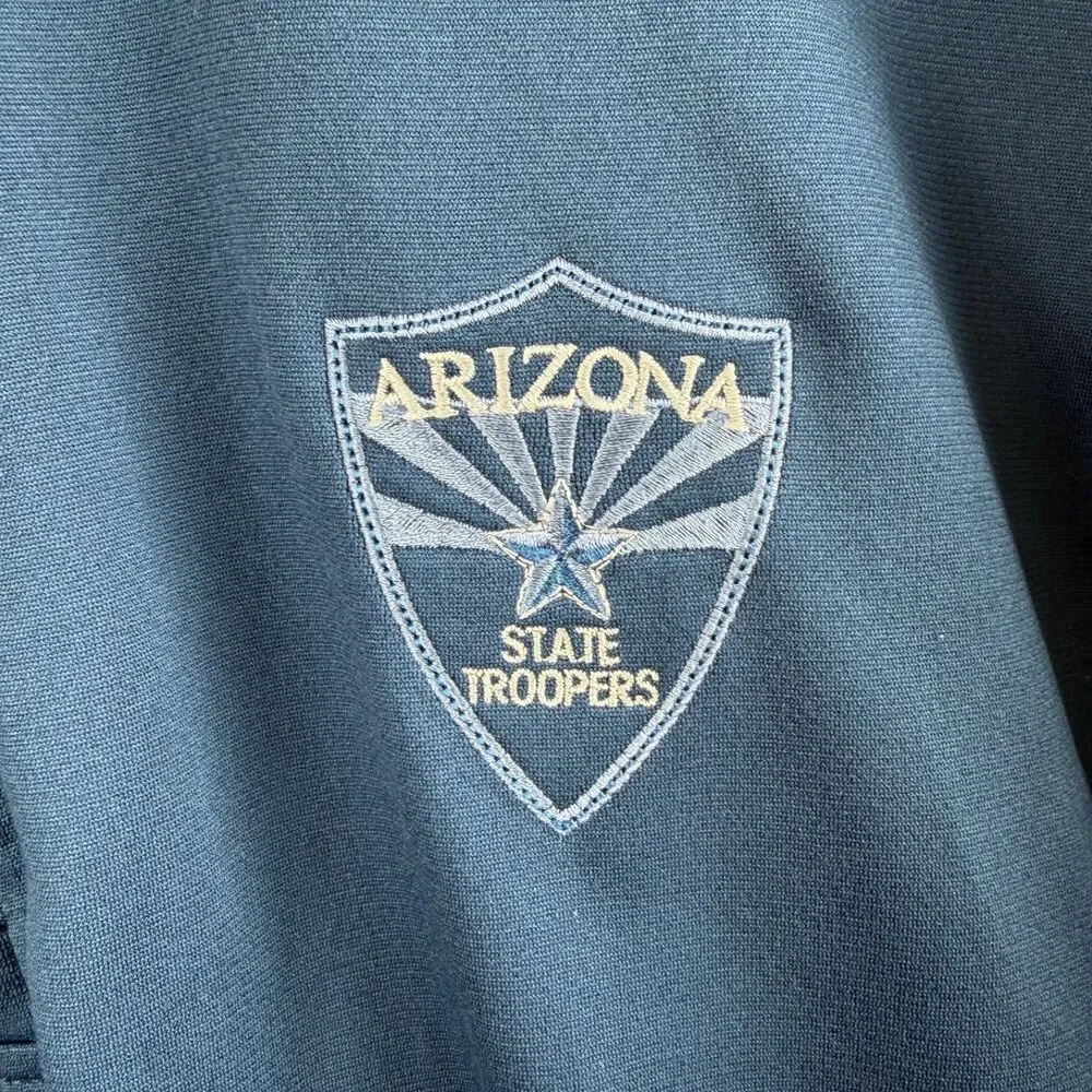 LIMITED The North Face 1/4 Zip Pullover Mens XXL Blue Arizona State Troopers